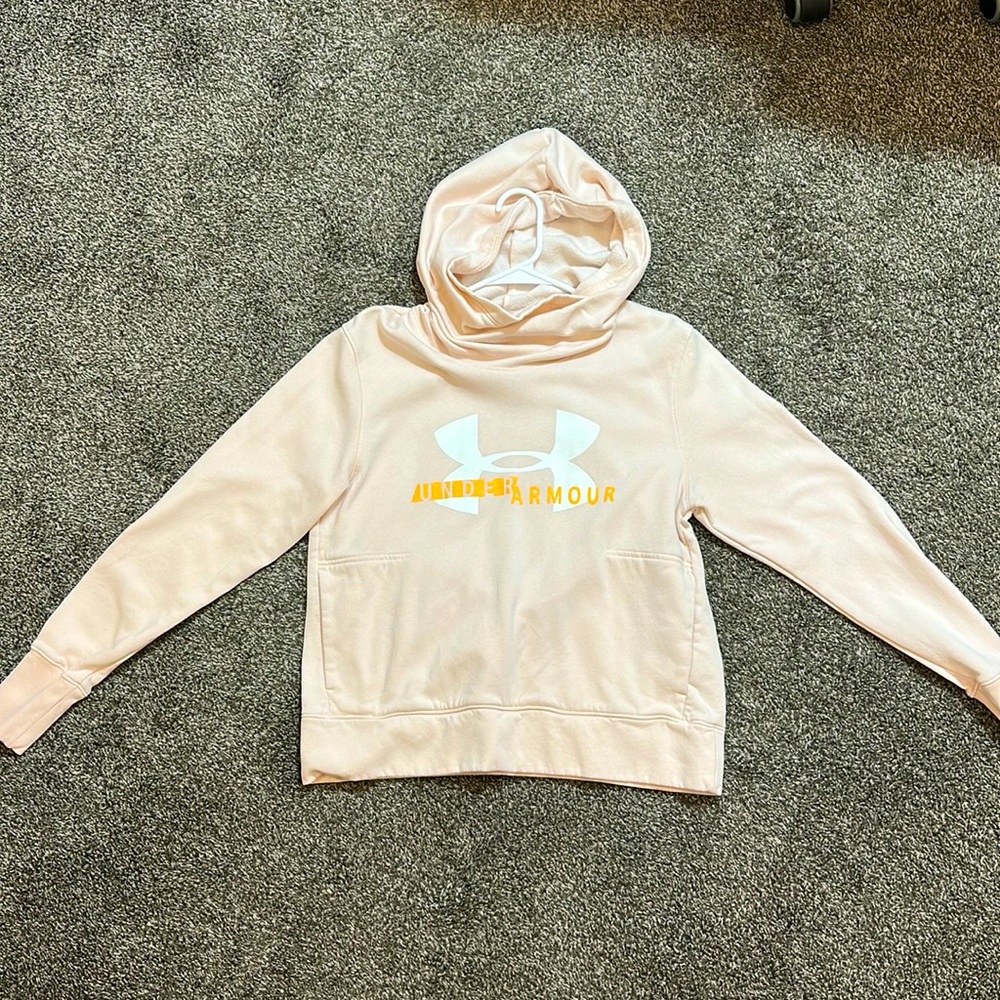 Light pink, Medium, Wrap Neck Under Armour hoodie